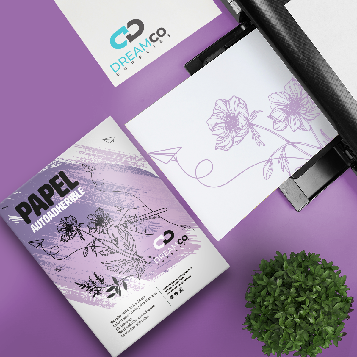 dreamco paquete papel autoadherible